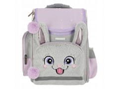 STARPAK Fialový školský batoh pre dievčatko, krosienko králik 37x34x20cm 