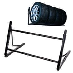GEKO Regál na pneumatiky, nástenný sklápací, nastaviteľný 81-120cm, 100kg G71255
