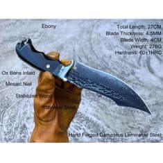 IZMAEL Damaškový lovecký nôž MASTERPIECE Shun-Čierna KP31411