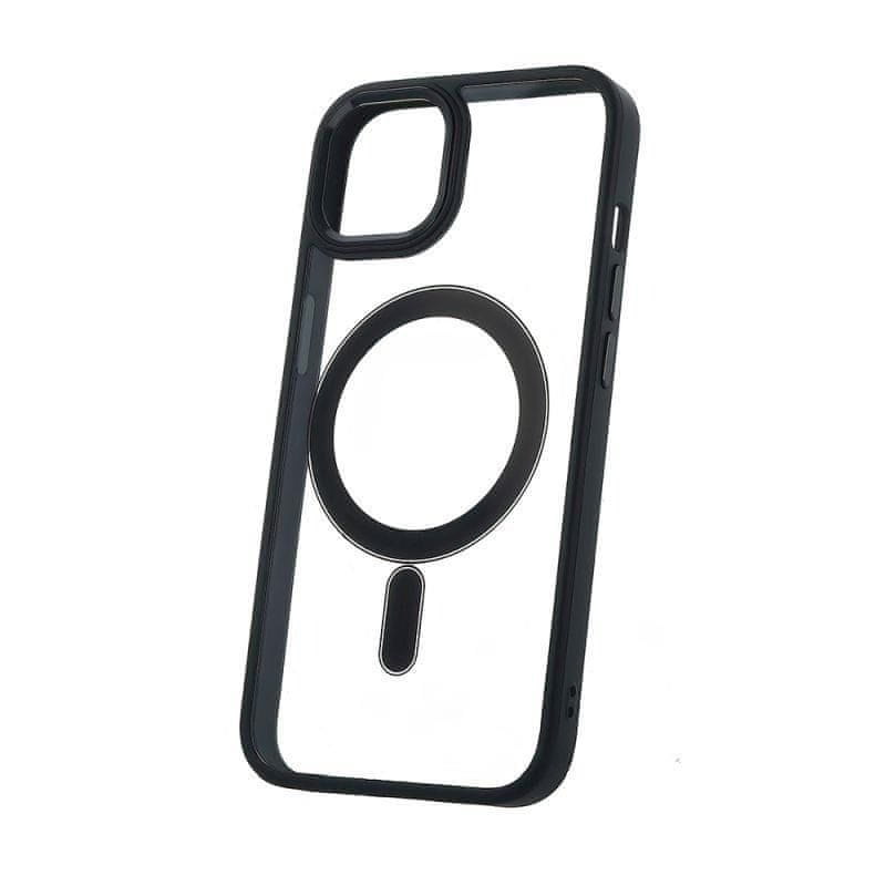 CPA Silikonové TPU pouzdro Satin Clear Mag pro iPhone 14 Pro černé (GSM178063)