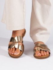 Amiatex Dámske sandále 108346 + Nadkolienky Gatta Calzino Strech, odtiene žltej a zlatej, 36