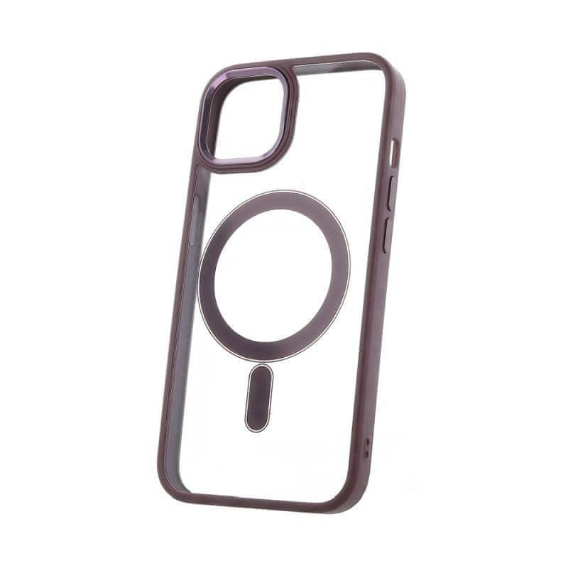 CPA Silikonové TPU pouzdro Satin Clear Mag pro iPhone 12/12 Pro fialové (GSM178102)