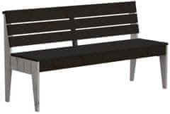 Rojaplast dřevěná lavice POOL - černá/šedá