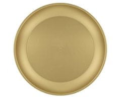 Párty plastový tanier zlatý - Silvester - 21 cm - 1 ks