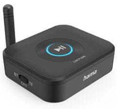 HAMA Bluetooth audio adaptér Link.it solo/ receiver/ USB-C/ 3,5 mm jack/ čierny