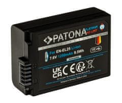 PATONA batéria pre foto Nikon EN-EL25 1250mAh Li-Ion Platinum USB-C nabíjanie
