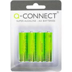 Q-Connect Alkalické ceruzkové batérie - AA, 1,5V, 4 ks