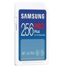 SAMSUNG pamäťová karta 256GB PRO Plus SDXC CL10 U3 V30 (č/z: až 180/až 130MB/s)