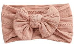 For Fun & Home Detská bavlnená mašľa do vlasov PIN-UP, univerzálna veľkosť, 2x17 cm, ružová