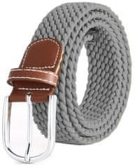 Camerazar Unisex elastický pletený opasok na nohavice, dĺžka 109-120 cm, šírka 3,4 cm, polyester + umelá koža