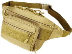 Camerazar Taktická vojenská taška so štyrmi priehradkami, odolný polyester 600D, rozmery 27x17x5-12 cm