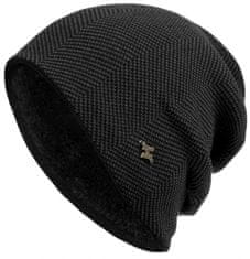 Camerazar Unisex zateplená športová čiapka, čierna, 100% akrylová priadza, obvod 52-62 cm