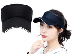 Camerazar Nastaviteľná letná čiapka, čierna, ľahký materiál, dĺžka kšiltu 10 cm