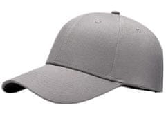 Camerazar Univerzálna nastaviteľná baseballová čiapka, sivá, priedušný materiál, obvod 55-60 cm