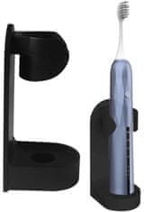 Camerazar Nástenný držiak na elektrickú zubnú kefku, matná čierna farba, odolný plast, 4,7 cm x 9,7 cm x 3,3 cm