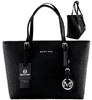 Veľká dámska taška cez rameno, čierna ekokoža, veľkosť A4 s visačkami