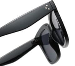Camerazar Dámske vintage slnečné okuliare, čierne, plastový rám, ochrana proti UV 400