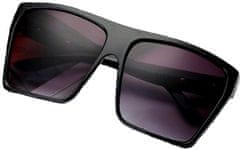 Camerazar Dámske slnečné okuliare Oversize, štvorcové, čierny rám, UV400 filter