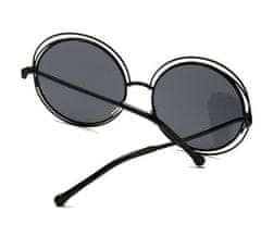 Camerazar Dámske slnečné okuliare Oversize, okrúhle, kovový rám, filter UV400
