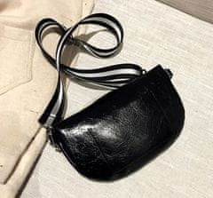 Camerazar Veľká taška na opasok z umelej kože šetrnej k životnému prostrediu s reťazou, strieborný kovania, 24x16x2 cm
