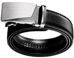 Camerazar Automatický opasok z ekologickej umelej kože, čierny, šírka 3,5 mm, dĺžka 125 cm
