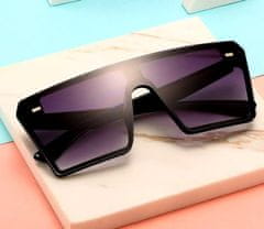Camerazar Dámske veľké štvorcové slnečné okuliare, UV filter 400, čierna farba