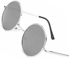 Camerazar Unisex okuliare Lenonki Classic Style, zrkadlové šošovky, ochrana UV 400 Cat 3, kovové rámy