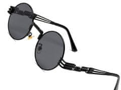 Camerazar Unisex slnečné okuliare v retro štýle, kovové, UV filter 400, šírka okuliarov 55 mm
