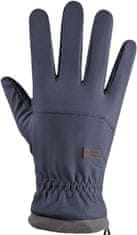 Camerazar Pánske zateplené dotykové rukavice, tmavomodré, 100% polyester, univerzálna veľkosť
