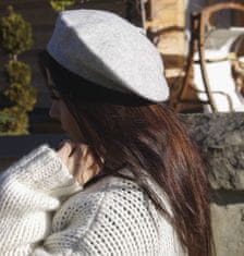 Camerazar Dámska baretka s anténou, francúzska sivá, polyester a fleece, univerzálna veľkosť