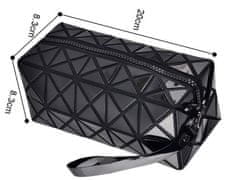 Camerazar Geometrická kozmetická taška COSMETTE Diamond, plast, 20x8,5 cm