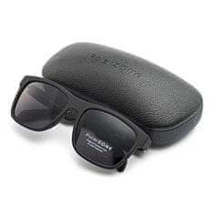 Camerazar Pánske polarizačné slnečné okuliare s filtrom UV-400 cat 3, matná čierna, sivé šošovky, v pevnom puzdre