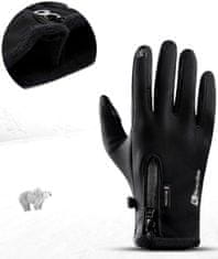 Camerazar Pánske zimné dotykové rukavice, nepremokavé a zateplené, materiál 75% polyester a 25% fleece, veľkosť L