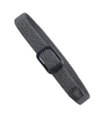 Camerazar Unisex elastický pletený opasok, čierna pracka, 120 cm x 3,3 cm, polyester + ekokoža