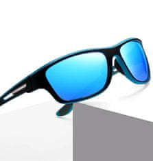 Camerazar Pánske polarizačné slnečné okuliare, modré, zrkadlové sklá, plastový rám