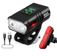 Camerazar Bicycle Light Set Vodotesný predný reflektor USB