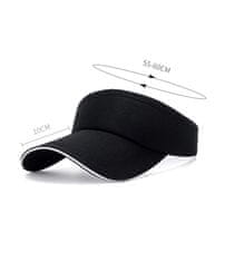 Camerazar Nastaviteľná letná čiapka, čierna, ľahký materiál, dĺžka kšiltu 10 cm
