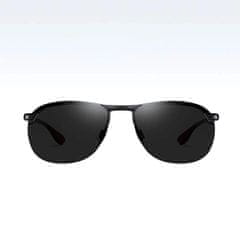 Camerazar Pánske polarizačné slnečné okuliare, čierne, kovový rám, filter UV 400 cat 3