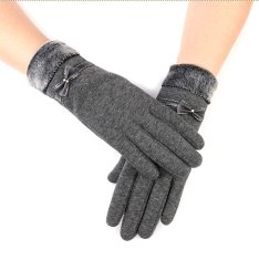 Camerazar Elegantné dámske zimné rukavice s dotykovou funkciou, nepremokavé, sivé, polyester
