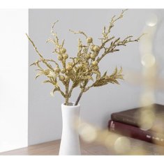 Flor de Cristal Flamenco Mystique ozdoba na vianočný stromček XXL 28 cm, trblietavé flitre, zlatý plast