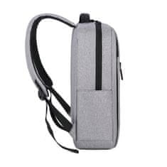 Flor de Cristal Športový batoh na notebook Flamenco Mystique s USB portom, sivý, 43x30x14 cm