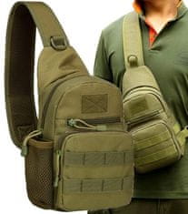 Camerazar Multifunkčný taktický batoh vojenský model, odolný nylon 600D, polstrovaný chrbát, vetracia sieťka, 24x20x8 cm