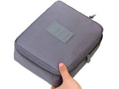 Camerazar Cestovná kozmetická taška TRAVEL organizér, nylon, 22x18x9 cm, s prídavným puzdrom 21x14 cm