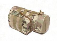Camerazar Vojenská cestovná taška na fľašu Molle, vodotesný nylon 1000D, farba Moro, 27x11 cm