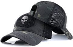 Camerazar Baseballová čiapka Punisher so sieťovanou konštrukciou, univerzálna veľkosť, dĺžka kšiltu 7 cm