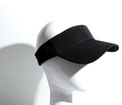 Camerazar Nastaviteľná letná čiapka s vystuženým šiltom, čierna, vzdušný materiál