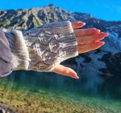 Camerazar Šedé akrylové teplé rukavice bez prstov, univerzálna veľkosť
