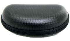 Camerazar Elegantné tvrdé puzdro na okuliare, čierne, so vzorom aligátora, 16,5x8x5,5 cm