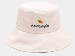 Camerazar Obojstranná čiapka Avocado BUCKET HAT, čierna/svetlo béžová s reliéfom avokáda, polyester/bavlna, univerzálna veľkosť 55-59 cm