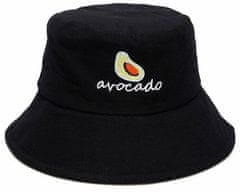 Camerazar Obojstranná čiapka Avocado BUCKET HAT, čierna/svetlo béžová s reliéfom avokáda, polyester/bavlna, univerzálna veľkosť 55-59 cm